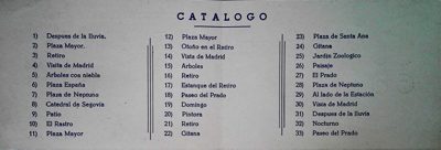 Catalog of Theodoros Markellos Works: Madrid, 1956 — Theodoros Markellos