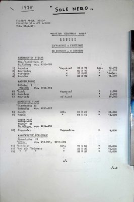 Catalog of Nautical Week 1975 exhibition at Sole Nero Gallery — Theodoros Markellos
