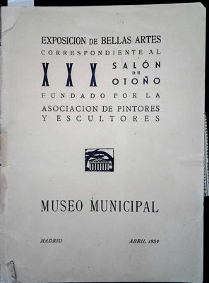 Catalog of the 30th Autumn Salon, Madrid, 1959 — Theodoros Markellos