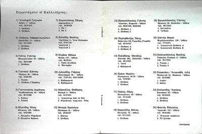 Catalog of participating artists exhibition 1982 — Theodoros Markellos