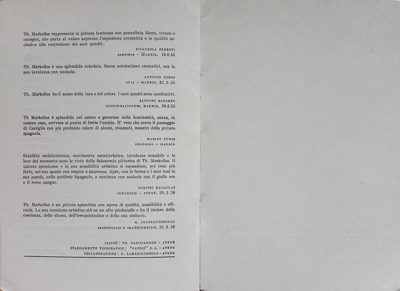 Reviews of Theodor Markellos (1955-1958) — Theodoros Markellos