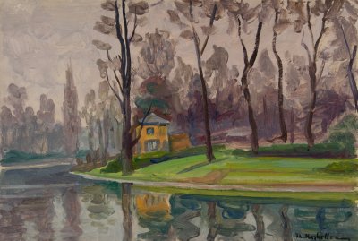 Paris, from Park, Lake, Haze — Theodoros Markellos