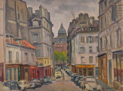 Paris, Street with Many Cars, Pantheon in Background — Theodoros Markellos