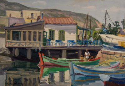 Μητιλινη,Καφενεδακι στο λιμανι — Theodoros Markellos