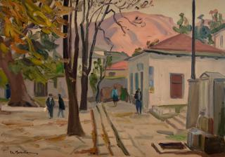 Ζαγορα στην πλατια προς βουνα,σουρουπο — Theodoros Markellos