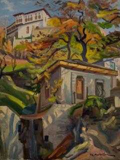 Makrinitsa from the Parking Lot Upward — Theodoros Markellos