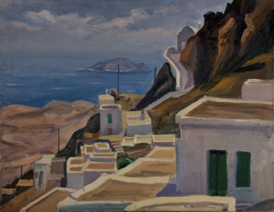 Serifos Evening (Painted from Rooftop) — Theodoros Markellos