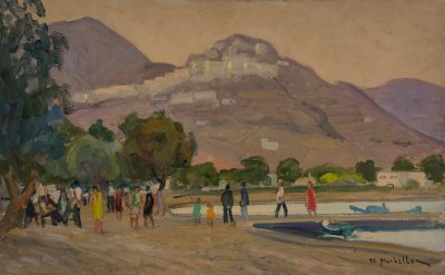 Serifos on the Beach, Crowds at Sunset — Theodoros Markellos