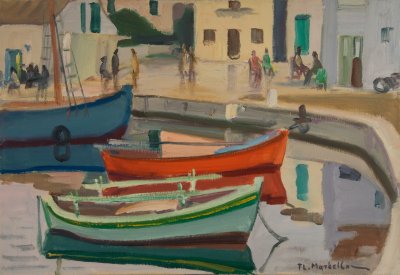 Κεφαλονια Φισκαρδο βαρκες κοσμος — Theodoros Markellos