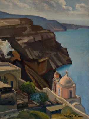 Σαντορινη,αποψη,Καθολικη εκκλισια — Theodoros Markellos
