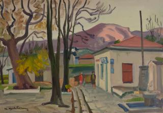 Zagora Plateia, Toward the Mountains, Dusk — Theodoros Markellos