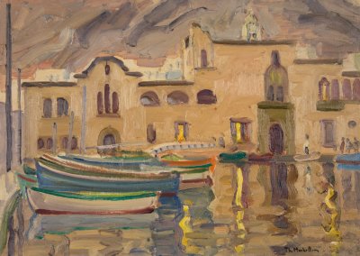 Kalymnos Harbor with Lights, No Sky — Theodoros Markellos
