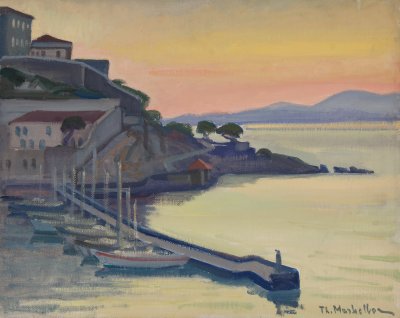 Hydra Sunset from the Breakwater Looking Outward — Theodoros Markellos