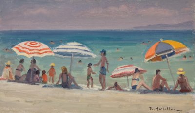 Νεραντζα στην πλαζ με πολυ κοσμο — Theodoros Markellos