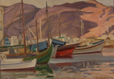 Καλυμνος,καικια στο λυμανι,βουνα ροζ — Theodoros Markellos