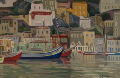 Hydra, After Rain, Harbor Without Sky — Theodoros Markellos