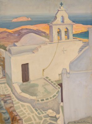 Serifos Church with Strong Light in the Background — Theodoros Markellos