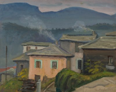 Ζαγορα σπιτια,φοντο βουνα — Theodoros Markellos