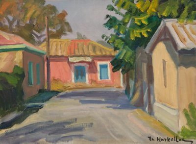 Nerantza Road with Red House — Theodoros Markellos