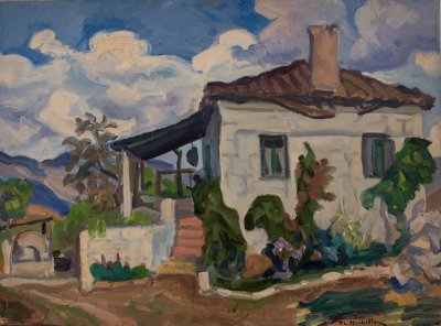 Farmhouse — Oil painting, Canvas, 54.00×73.00cm — Theodoros Markellos