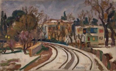 Kifissia with Snow, Near the Station — Theodoros Markellos