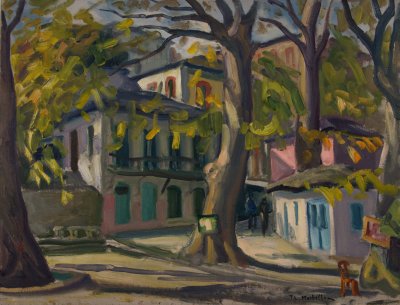 Zagora, The Square, Before the House Was Demolished — Theodoros Markellos