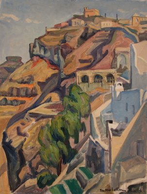 Santorini Evening View Upward — Theodoros Markellos