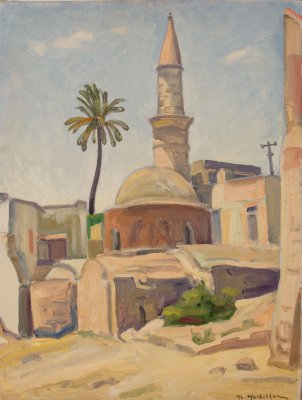 Rhodes, Arid Landscape, Minarets, Palm Trees — Theodoros Markellos