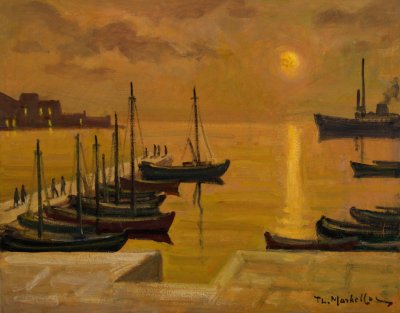 Το λιμάνι με φεγγάρι — Theodoros Markellos