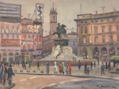 Milan, Square with Statue — Theodoros Markellos