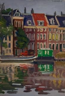 Barge by the City Canal — Theodoros Markellos