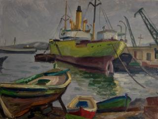 Perama, Yellow-Green Derelict Ship, Shipyard — Theodoros Markellos