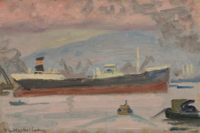 Steamship at Dusk — Theodoros Markellos