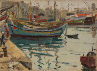 Piraeus Kaikia, Ships in Harbor — Theodoros Markellos