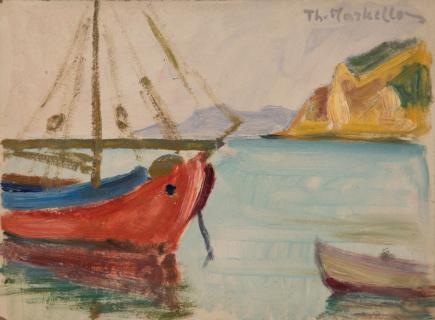 Red Caïque in Skopelos — Theodoros Markellos