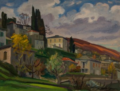 Zagora Evening toward Cypresses — Theodoros Markellos