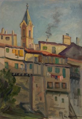Spain, Cuenca Houses with Bell Tower — Theodoros Markellos