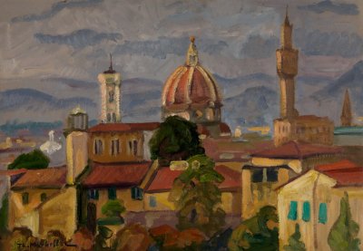City with Red Dome — Theodoros Markellos