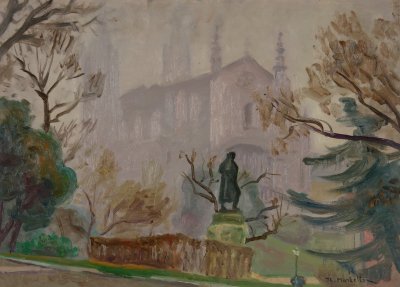 Madrid, Goya Statue in Front of the Prado — Theodoros Markellos