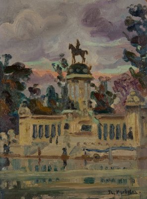 Madrid Statue by the Lake, Garden — Theodoros Markellos