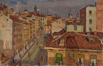 City Street with Red Roofs — Theodoros Markellos