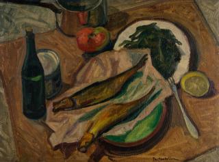 Still Life with Herrings and Chicory — Theodoros Markellos