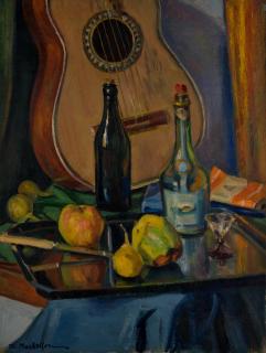 Still Life with Guitar, Record, Rotten Quince, Very Old — Theodoros Markellos