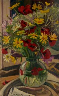 Daisies and Poppies on Cardboard — Theodoros Markellos