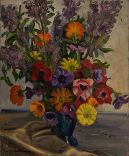 Flowers in Blue Vase — Theodoros Markellos