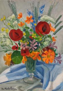 Flowers in a Green Vase — Theodoros Markellos