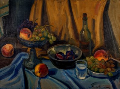 Still Life with Grapes, Pears, Figs — Theodoros Markellos
