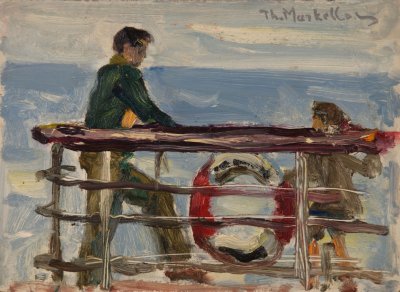 On the Ship, Two Figures — Theodoros Markellos